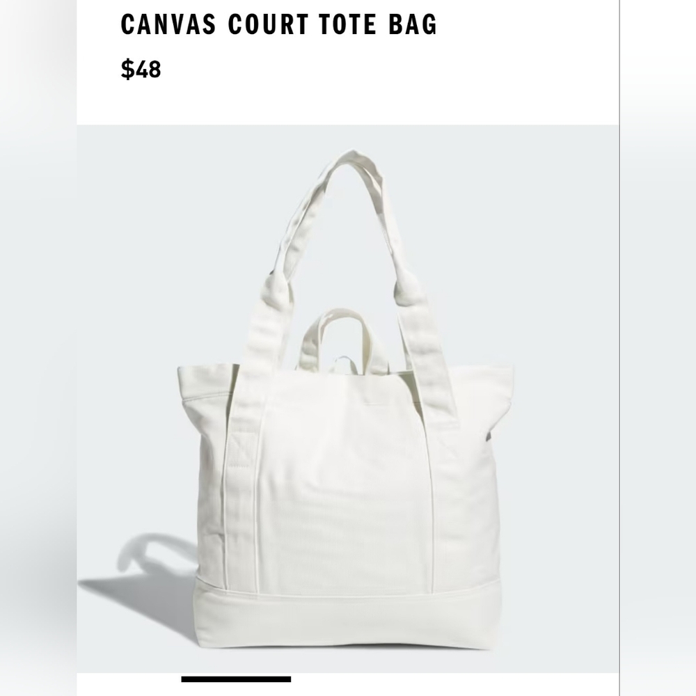 Adidas White Tote Bag